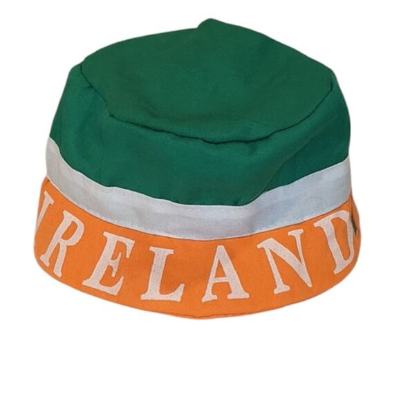 VTG Ireland Bucket Hat Flag Green Orange White St. Paddys Patricks Day - Picture 3 of 4